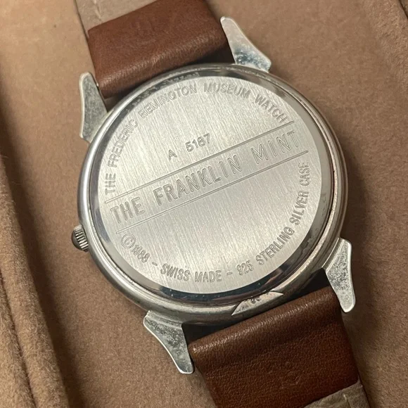 Vintage Fredric Remington museum watch 925 sterling silver bronco buster watch - Picture 7 of 15